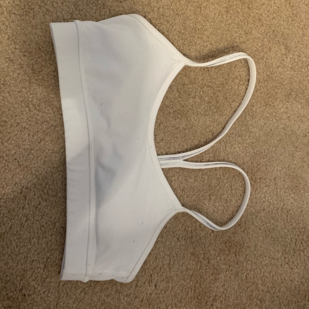 White Lululemon sports bra
